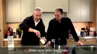 aerolatte  milk frother makes three layer caffè latte macchiato [upl. by Hseham]