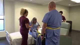 Physical Therapy Transfer Training  How To Transfer From Wheelchair To Bed [upl. by Tnafni]