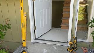 Jeld Wen Front Door Installation  Really crappy products and craftsmanship PART 1 [upl. by Atikram]