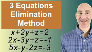 Solving Systems of 3 Equations Elimination [upl. by Nennahs]