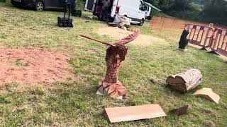 A fabulous range of wooden sculpture at Caerleon festival 2024 [upl. by Ardnossac]